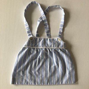 Striped skirt with suspender braces